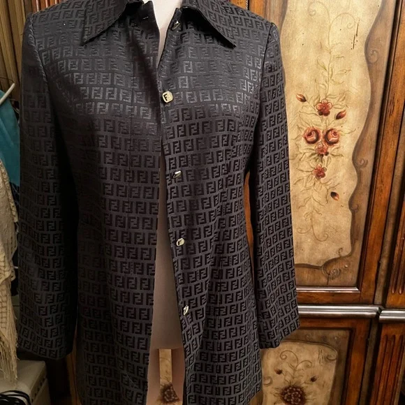 Fendi Black Monogram Jacket